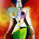Painting titled "Woman 2011/ print o…" by Tanya Galstian, Original Artwork, Digital Print Mounted on Other rigid panel