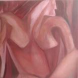 Schilderij getiteld "Figuur in rood" door Ria V An Calcar, Origineel Kunstwerk