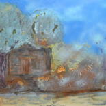 Painting titled "Hut" by Asher, Original Artwork, Acrylic