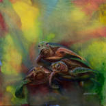 Peinture intitulée "Colourful Sea" par Asmadi Sair, Œuvre d'art originale, Acrylique