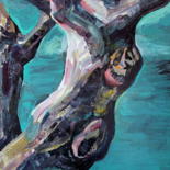 Painting titled "Dancing tree" by Atelier N N . Art Store By Nat, Original Artwork, Acrylic