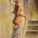 Malarstwo zatytułowany „Nude women 47” autorstwa Αθανασιος Ξαγαρας, Oryginalna praca, Akwarela