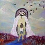 Painting titled "She will rise" by Atignas Art, Original Artwork, Oil