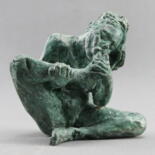 Sculpture titled "La consolation" by Audrey Fléchet, Original Artwork, Bronze