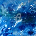 Painting titled "BLEU" by Jenny Avenel, Original Artwork, Other