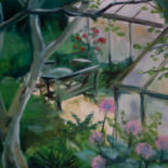 Painting titled "Garten" by Axel Jung, Original Artwork, Oil