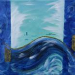 Peinture intitulée "Au creux de la vague" par Ayla, Œuvre d'art originale
