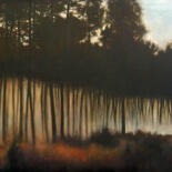 Peinture intitulée "La forêt Landaise." par B. Alexis, Œuvre d'art originale, Huile