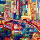 Painting titled "cityscape" by Philipp Brita Badon, Original Artwork