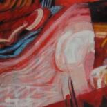 Painting titled "Red Happening" by Barbara Piatti, Original Artwork, Oil