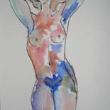 Peinture intitulée "Femme bras levés" par Barbara Bernard, Œuvre d'art originale