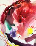 Peinture intitulée "Purple flower" par Yuliya Bardun, Œuvre d'art originale, Aquarelle