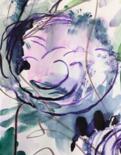Peinture intitulée "Cold violet" par Yuliya Bardun, Œuvre d'art originale, Aquarelle