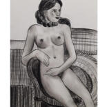 Drawing titled "Nude study" by Balucharan Us, Original Artwork, Pencil