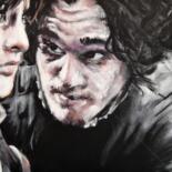 Painting titled "Bran Stark and Jon…" by Becky Arner, Original Artwork, Acrylic