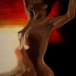Painting titled "Nubian Lady" by Luc Moreau, Original Artwork, Oil