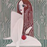 Ζωγραφική με τίτλο "Pleasant fatigue of…" από Yulia Belasla, Αυθεντικά έργα τέχνης, Ακρυλικό