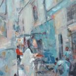 Painting titled "Ruelle de Tlemcen" by Abdelkader Belkhorissat, Original Artwork