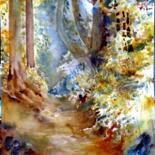 Painting titled "Camino a ningun lug…" by Benilde, Original Artwork, Watercolor