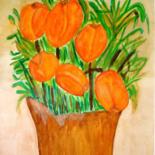 Painting titled "Amapolas" by Camelia, Original Artwork