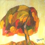 Peinture intitulée "Arbre" par Bernadette Wijas, Œuvre d'art originale, Huile