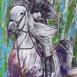 Drawing titled "Riding Man" by Berthold Von Kamptz, Original Artwork, Other