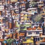 Pittura intitolato "FAVELAS" da Bertrand Alary, Opera d'arte originale, Olio