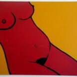 Painting titled "rednude2004" by Bertrand Eberhard, Original Artwork, Acrylic