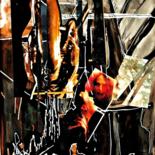 Κολάζ με τίτλο "Antropophagie Dipte…" από Bertrand Tardieu, Αυθεντικά έργα τέχνης, Μελάνι
