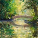 Pintura intitulada "Stephens Green Brid…" por Bill O'Brien, Obras de arte originais, Óleo