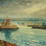 "Howth Harbour Light…" başlıklı Tablo Bill O'Brien tarafından, Orijinal sanat, Petrol