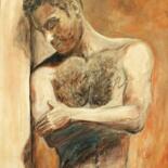 Ζωγραφική με τίτλο "Standing Close" από Birgit Weisenburger, Αυθεντικά έργα τέχνης, Ακρυλικό