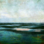 Painting titled "green sky" by Boris Novak, Original Artwork