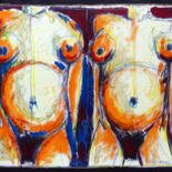 Peinture intitulée "Les poules pondeuses" par Boris Barbey, Œuvre d'art originale, Acrylique