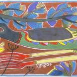 Painting titled "Turtle Dove" by Kipik, Original Artwork