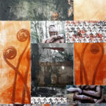 Collages intitulée "Anatomie du plaisir…" par Boyfred, Œuvre d'art originale, Acrylique