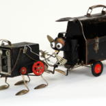 Γλυπτική με τίτλο "Wagon animal" από Branimir Misic, Αυθεντικά έργα τέχνης, Μέταλλα