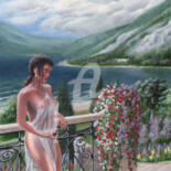 Painting titled "At The Villa" by Bretislav Stejskal, Original Artwork, Acrylic