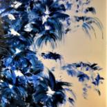 Peinture intitulée "Oasis in blues" par Brig Finucci, Œuvre d'art originale, Huile