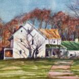 Painting titled "Chester Farmhouse A…" by B.Rossitto, Original Artwork, Watercolor