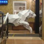 Sculpture intitulée "Белый тигр" par Brothers Of Metal, Œuvre d'art originale, Métaux