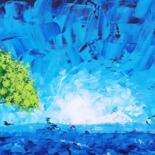 Peinture intitulée "Ce rêve bleu" par Bruno Lemasson, Œuvre d'art originale, Acrylique