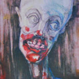 Painting titled "i-ate-him" by Bubon, Original Artwork, Gouache