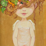 Картина под названием "Golden Angel" - Katya Dudnik, Подлинное произведение искусства, Масло