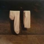 Pittura intitolato "Infinity socks" da Petr Tyufanov, Opera d'arte originale, Olio Montato su Telaio per barella in legno