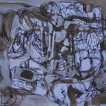 Peinture intitulée "pataphysique quatre" par Gildas Cadic, Œuvre d'art originale, Gouache