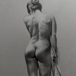 Painting titled "Body Study" by Calla Tsukishiro, Original Artwork, Graphite