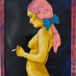 Painting titled "Pink Lady" by Captain Niglo, Original Artwork, Acrylic