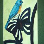 Painting titled "Bluebird" by Carla J Connelly, Original Artwork, Oil