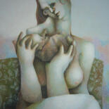 Pittura intitolato "Maternity" da Carlos Blanco Artero, Opera d'arte originale, Cera